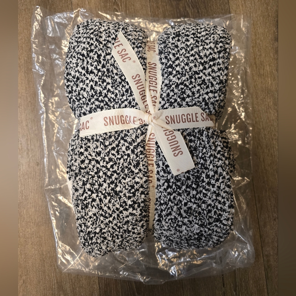 Snuggle Sac Heather Black  Blanket Twin Size, Reversible Super Soft 60X80 Inches - Picture 9 of 9